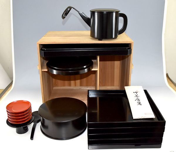 メーカー直売】 五客分六組一揃え 「真塗 懐石道具 揃 五客」 茶道具 メーカー直売】 五客分六組一揃え 「真塗 懐石道具 揃 五客」 茶道具