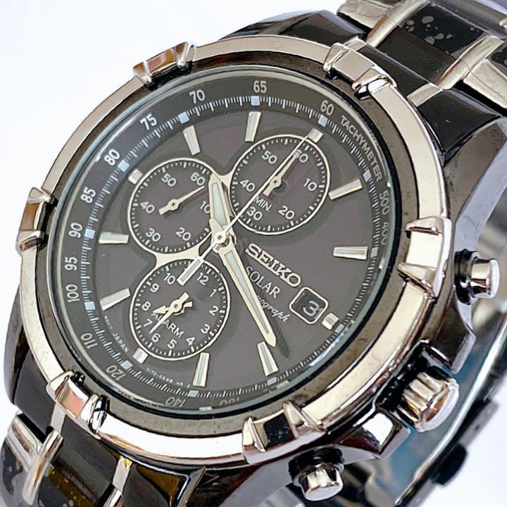 海外版 セイコー Seiko ソーラー ツートンカラーがかっこいいメンズ