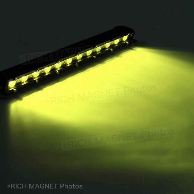 イエロー ワークライト 36W ライトバー 黄色 1個 オフロード LED フォグ ランプ ランクル バイク 作業灯 投光器 集魚灯 12V-24V_画像4