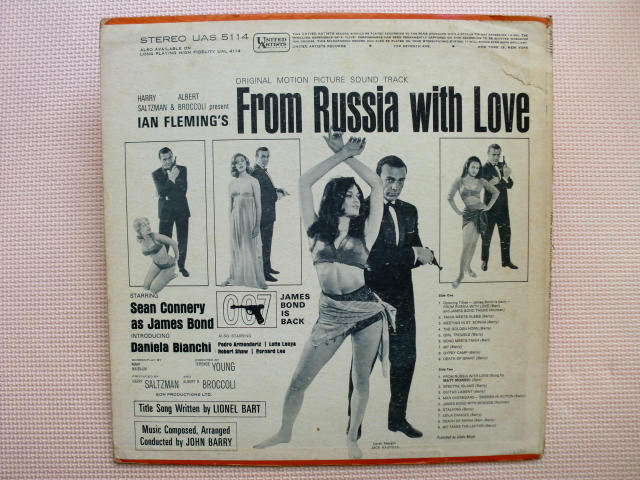 *[LP]FROM RUSSIA WITH LOVE| soundtrack (UAS5114)( foreign record )