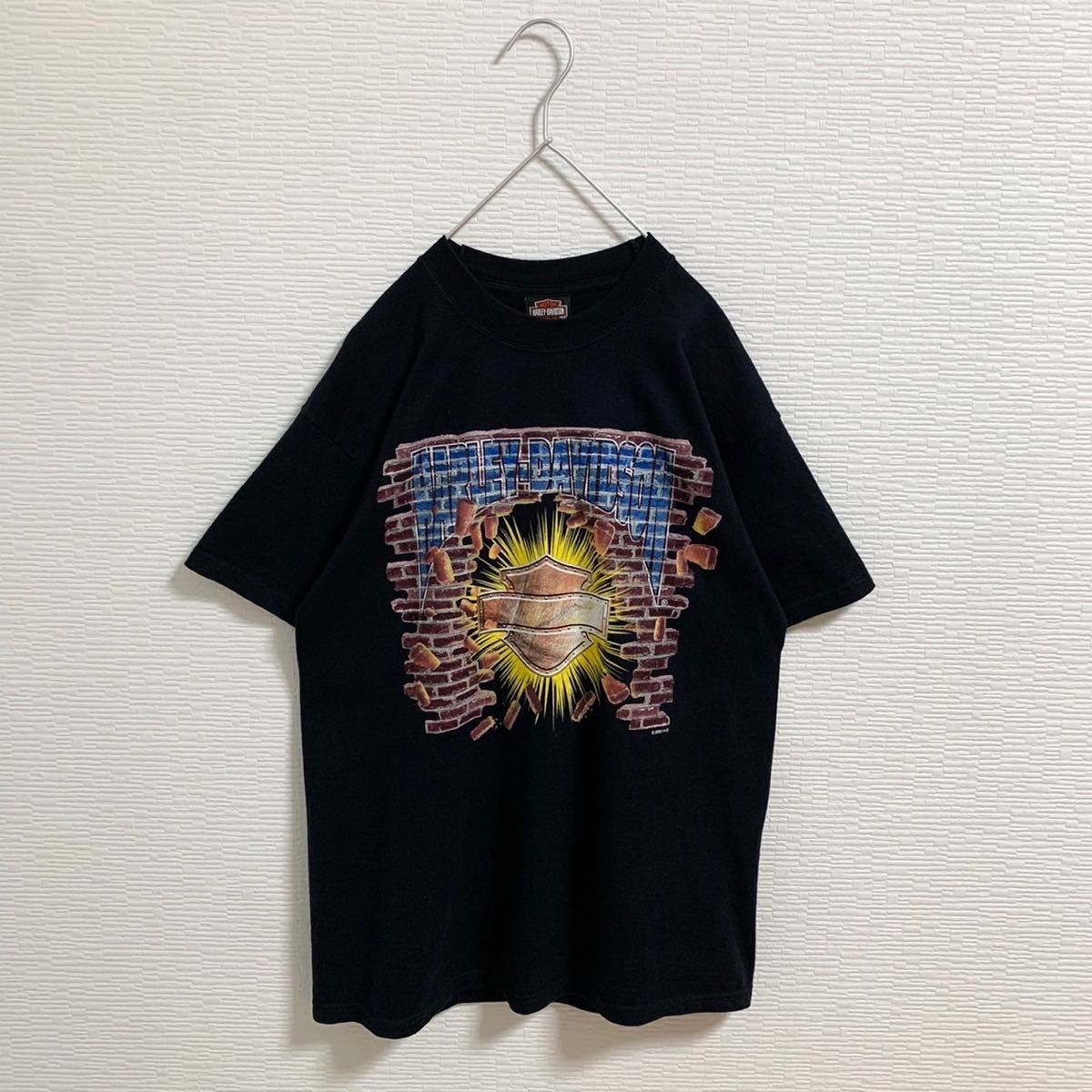 【USA製】 2003年 ハーレーダビッドソン ヴィンテージ Tシャツ ブラックHarleyDavidson 黒 バイク 古着