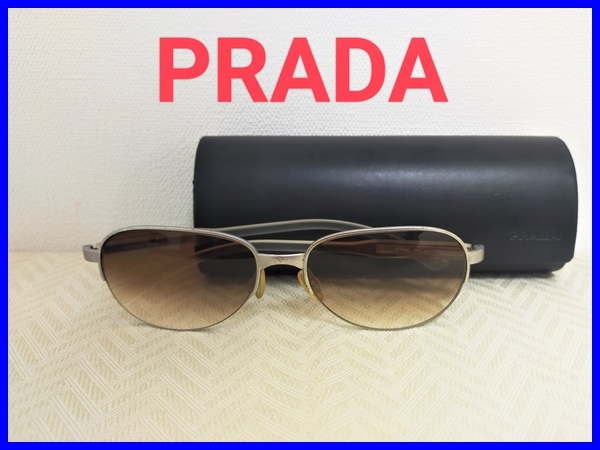 即決! 良品! イタリア製 PRADA プラダ SPR58C 2AC 3N 56/16/140 サングラス_画像1