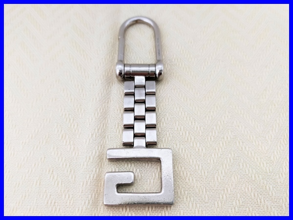  prompt decision! superior article! Italy made GUCCI Gucci silver key holder 