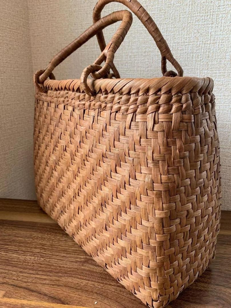 山葡萄 手作り 籠バッグ 網代編み インナーバッグ 山葡萄 手作り 籠バッグ 網代編み インナーバッグ