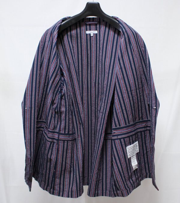 20SS Engineered Garments エンジニアードガーメンツ DL Jacket Seersucker Alternate St. ダブル ロイター ジャケット M シアサッカー_画像3