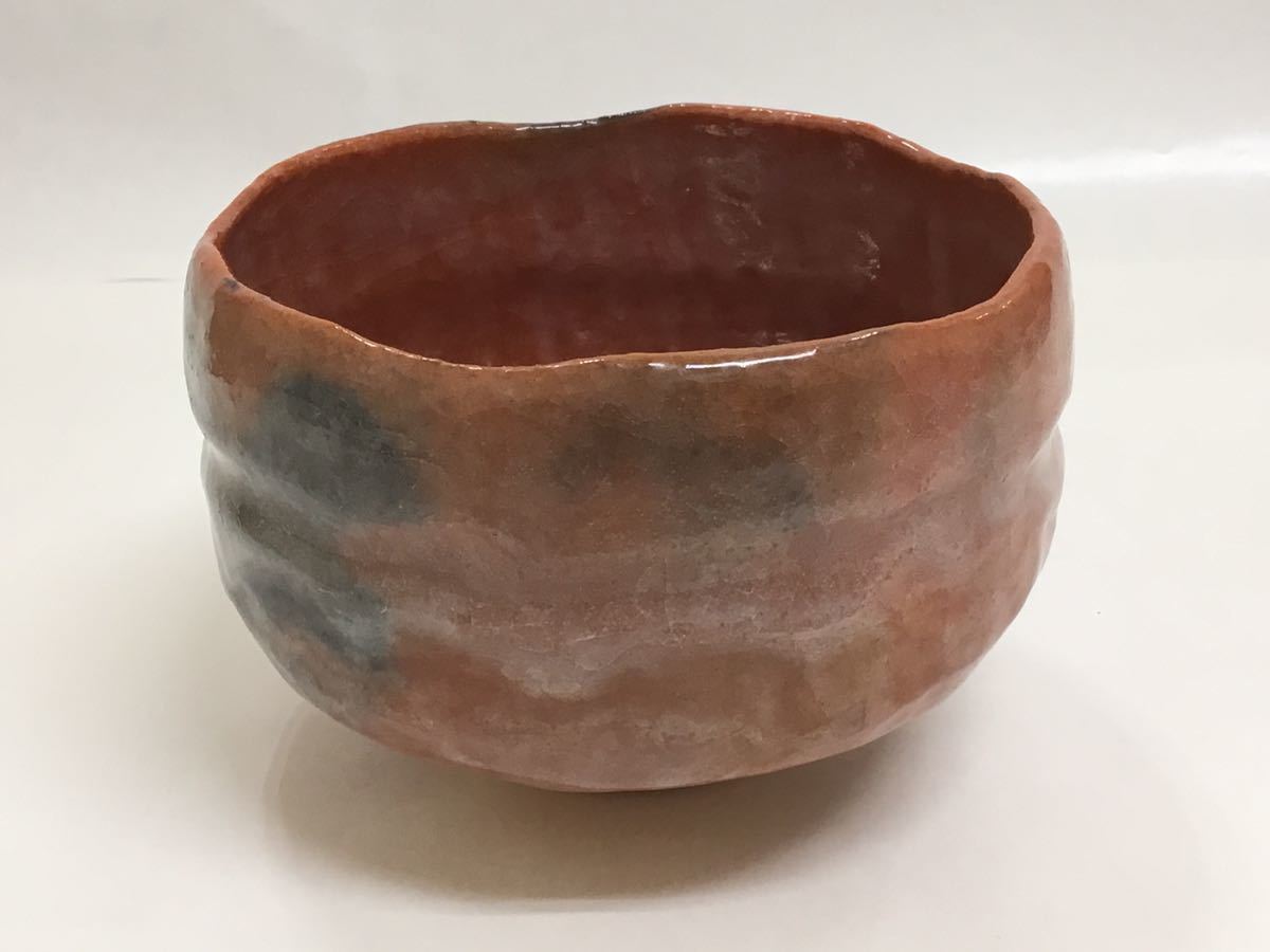 茶道具 古物品 赤茶碗 3代小川長楽作 本物保証します | normanhubbard.com