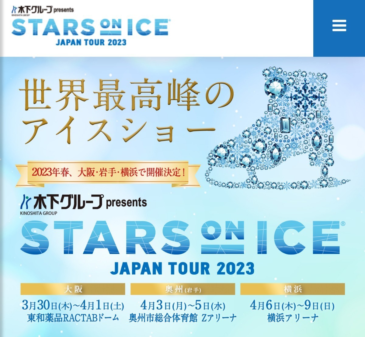 生産完了商品 専用/スターズ・オン・アイス2023 チケット 1枚 - 通販