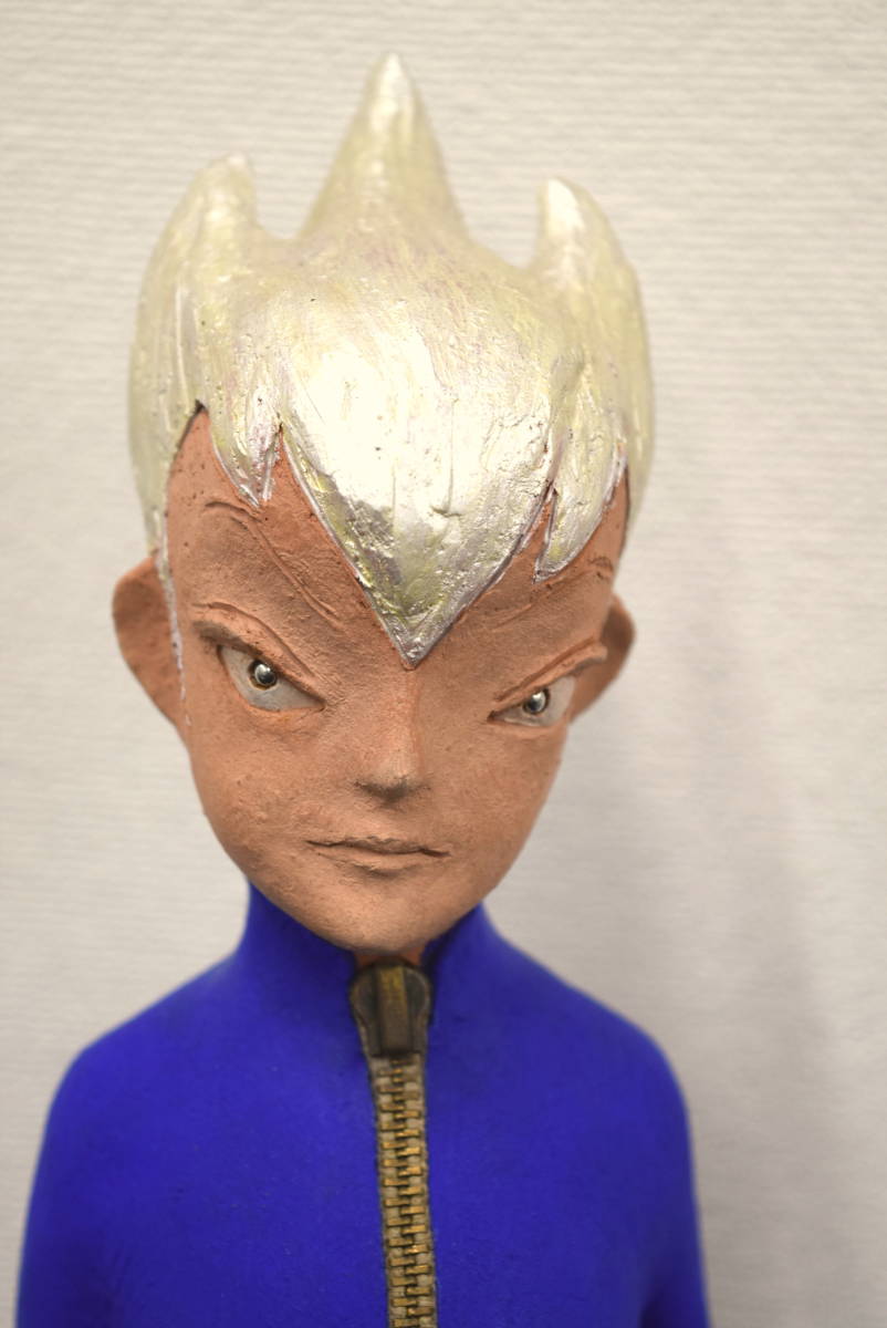 [ подлинный произведение гарантия ] север река . человек [ Newtype подросток - голубой ]/ терракота, акрил окраска / настоящее время искусство 