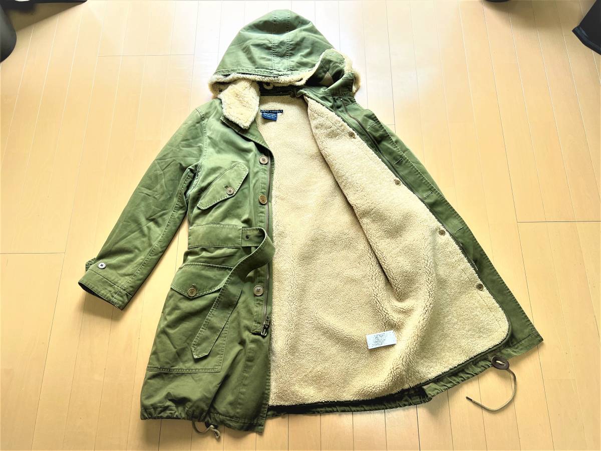 美品/定40万【最高傑物RRL MONROE JACKET元ネタ】POLO ラルフローレン 本物を知る大人にオススメするムートンコート◎取外しムートンベスト_画像1