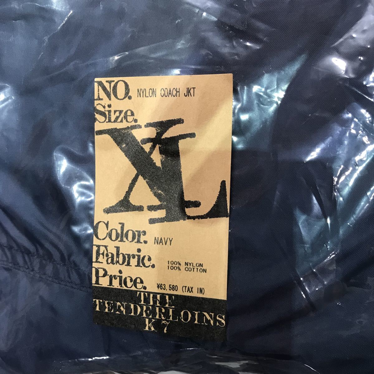 ですが TENDERLOIN NYLON COACH JKT NAVY XL テンダーロイン コーチ