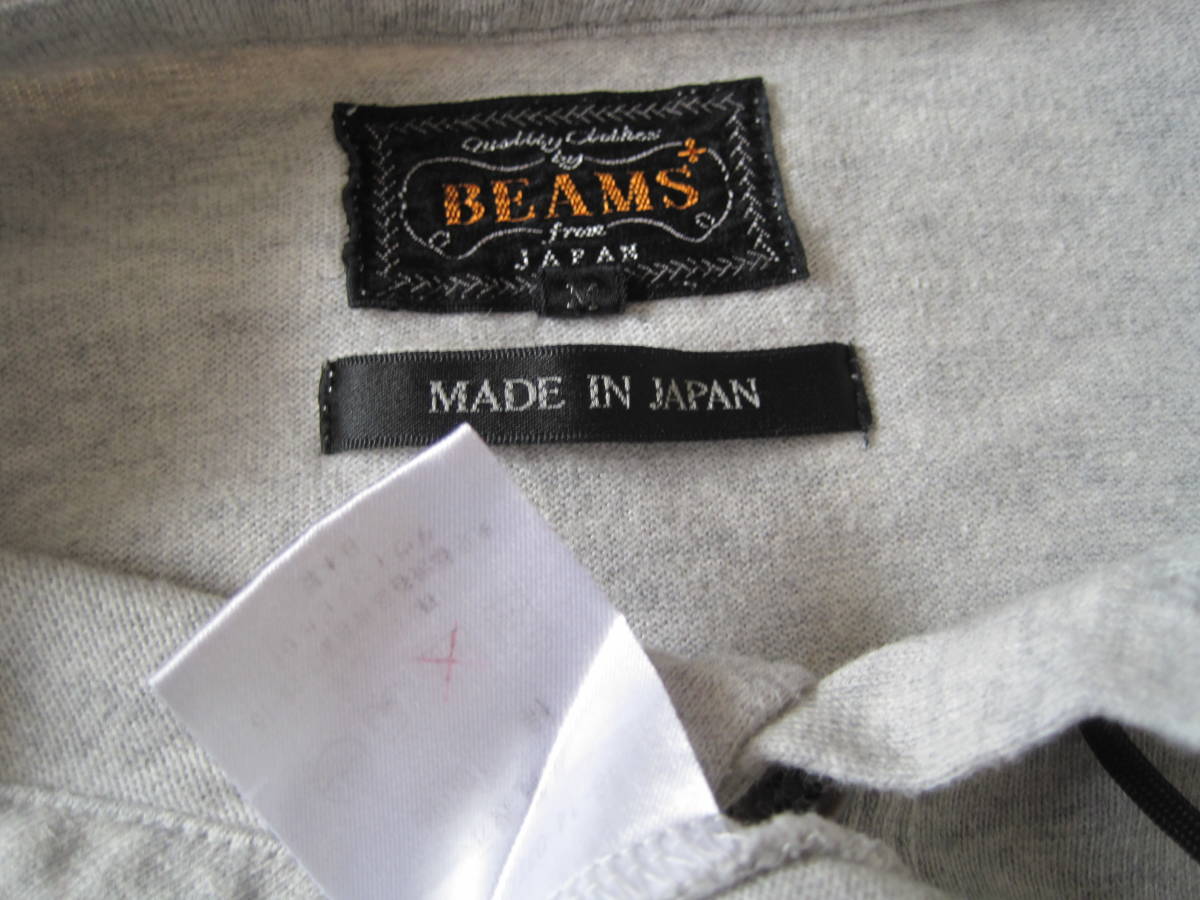 日本製 BEAMS + ビームス プラス ヘンリーネックカットソー Mの画像5