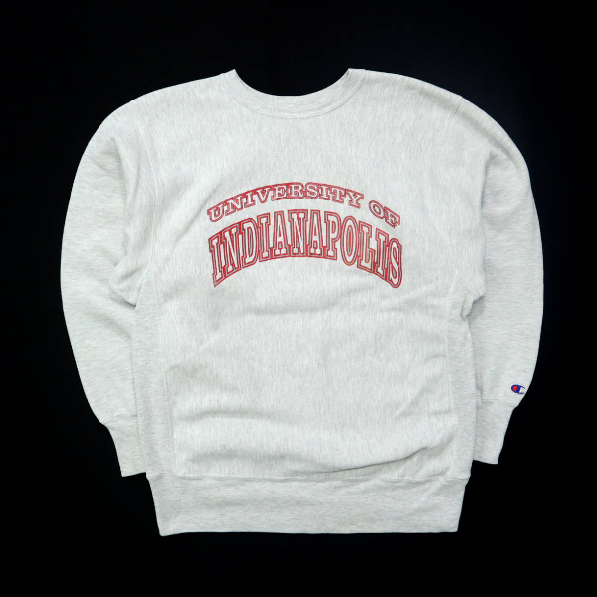 良好 90s ビンテージ CHAMPION チャンピオン USA製 リバースウィーブ スウェット INDIANAPOLIS インディアナポリス大学 カレッジ XL 古着