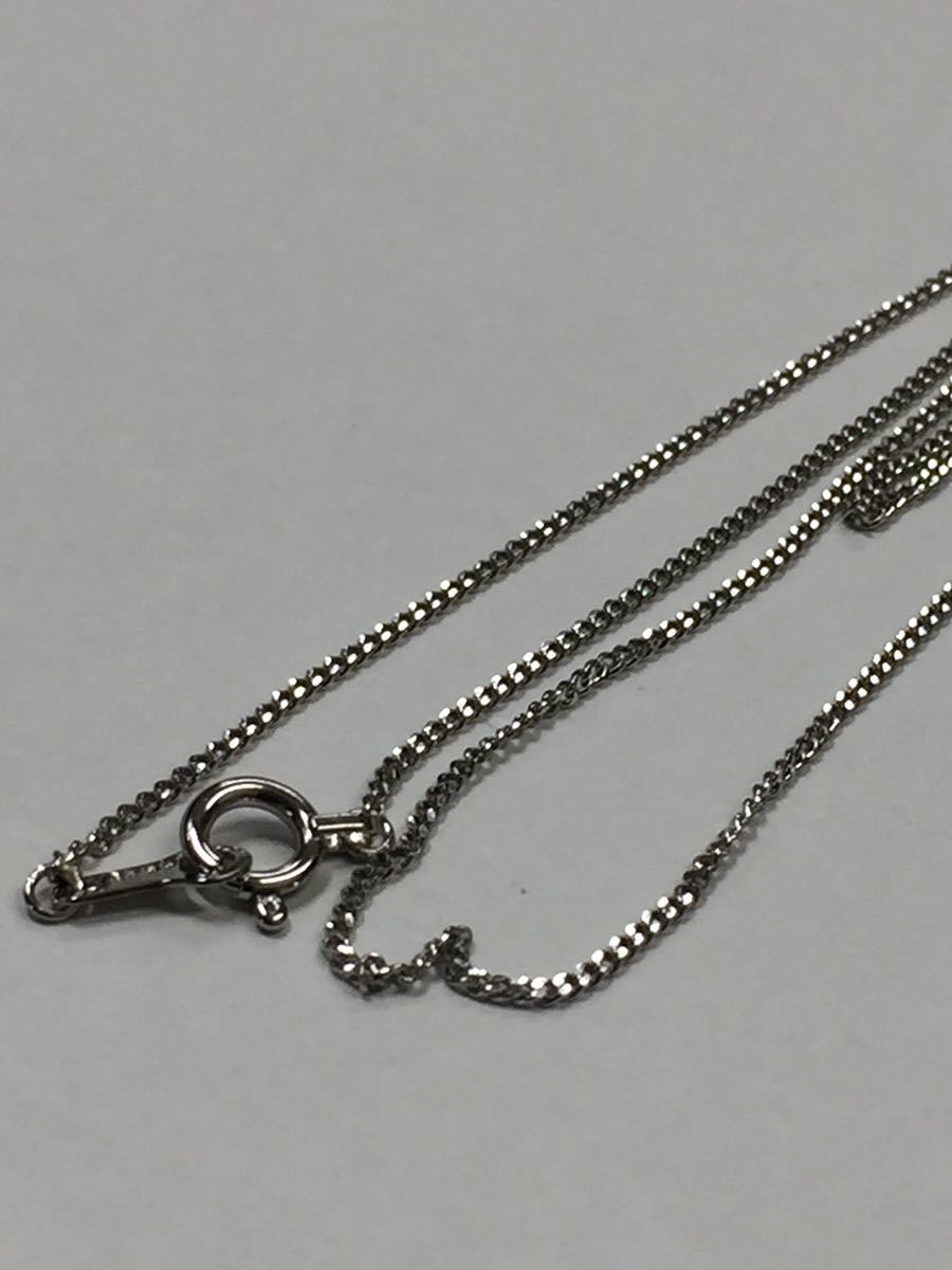 Pt850 platinum necklace width 1 millimeter 50cm flat necklace lady's 