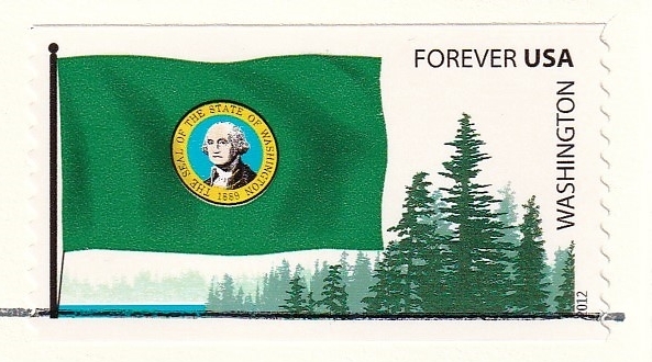 【ＦＤＣ】ワシントン州旗（２）（２０１２年）（アメリカ）実逓　t3408_画像2