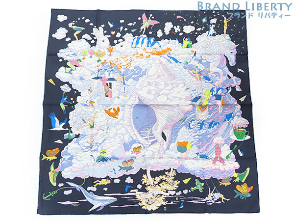 新品 エルメス カレ90 Sur Mon Nuage 私の雲 大判スカーフ ストール