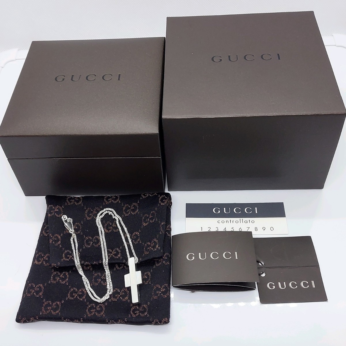 爆買い！】 箱、保存袋、タグ付き グッチ GUCCI ネックレス クロス