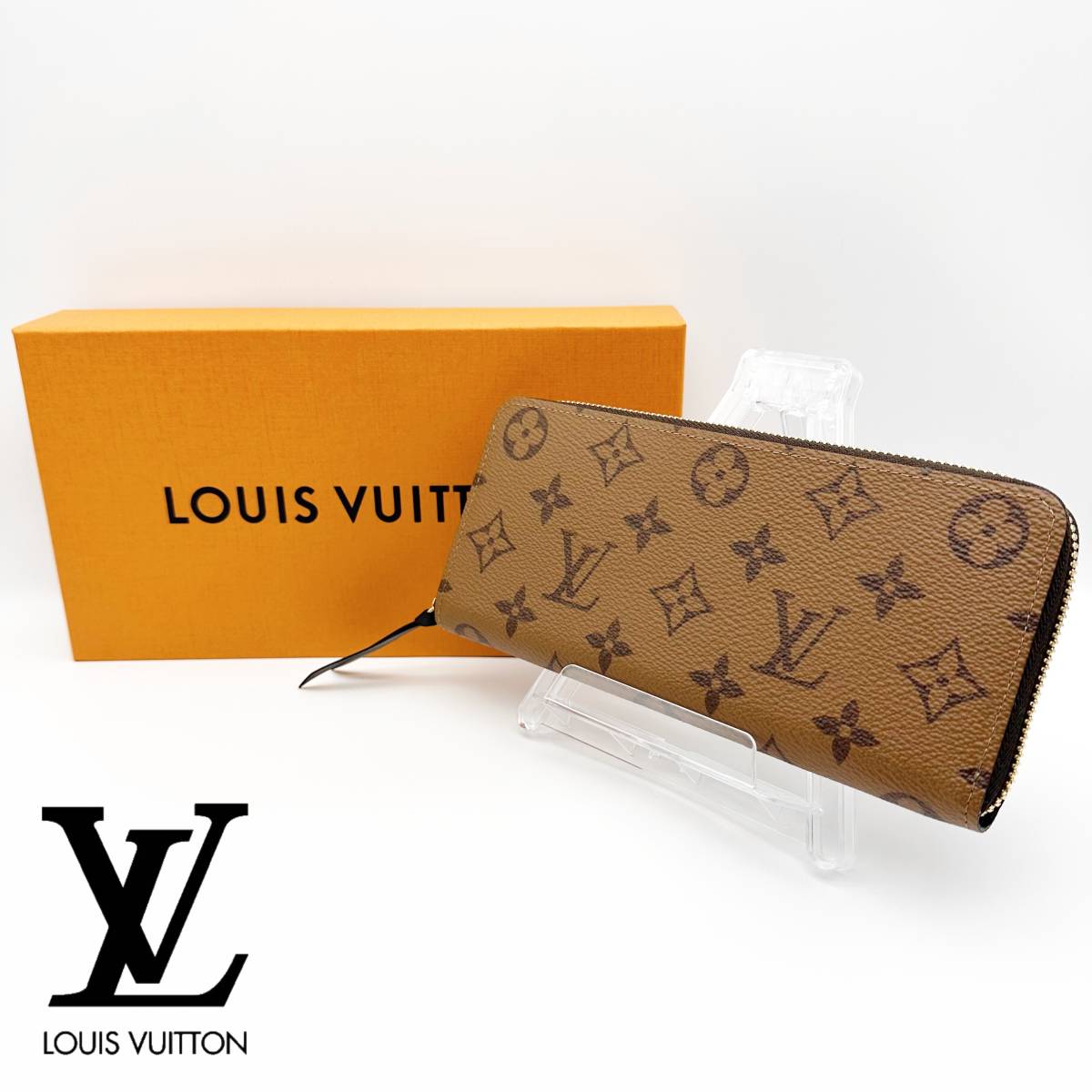 LOUIS VUITTON ルイ ヴィトン モノグラム リバース ポルトフォイユ・クレマンス ジッピーウォレット 財布 M82336 