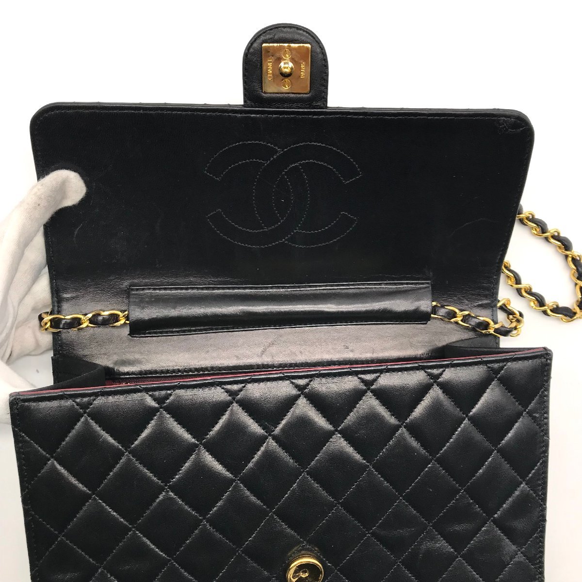 CHANEL シャネル ココマーク マトラッセ プッシュロック チェーン