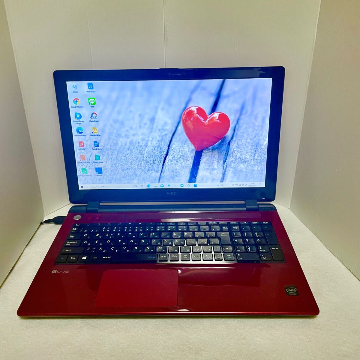 Lavie キレイ 艶赤・ノートPC Win10 大容量 カメラ ブルーレイ 2015年