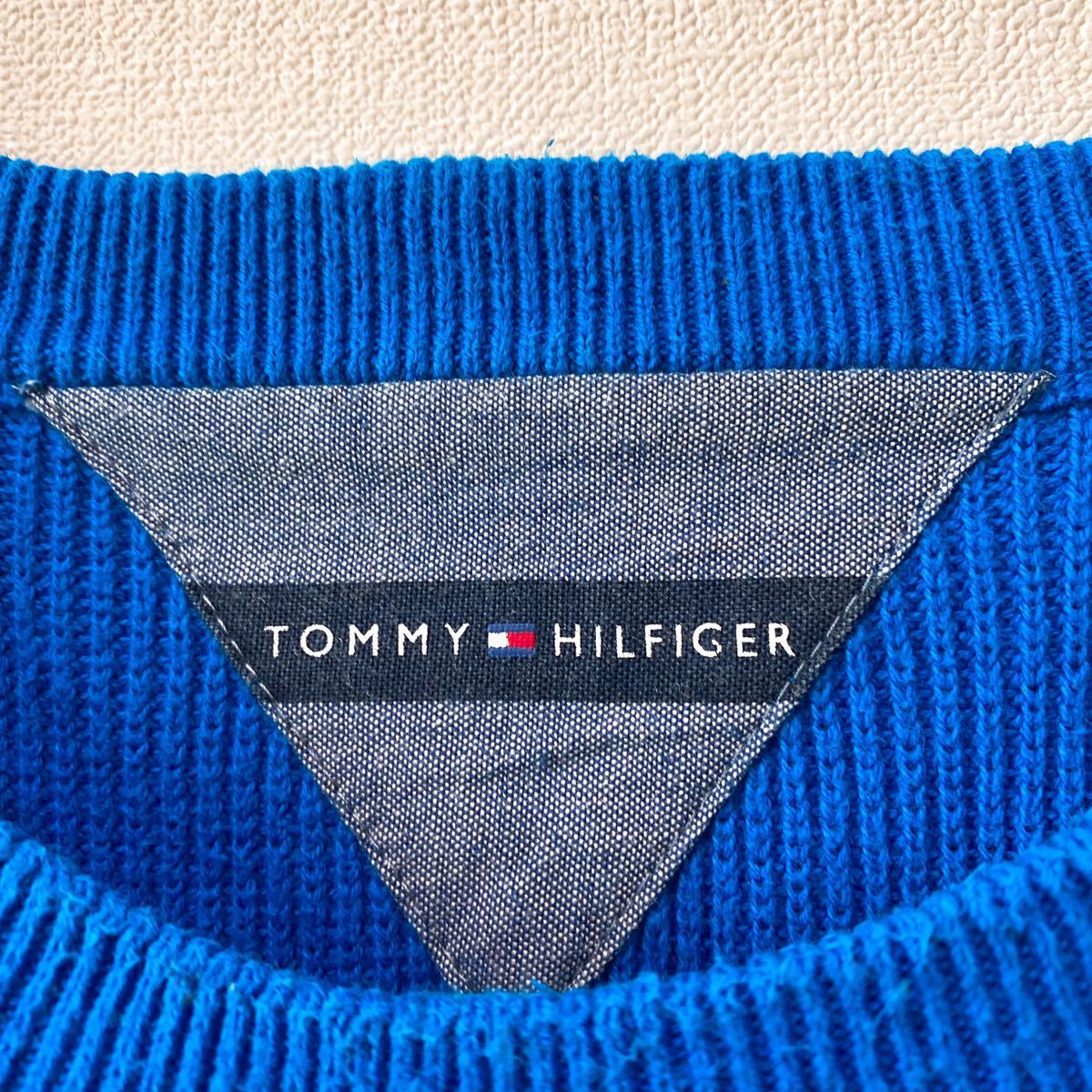 トミーヒルフィガー　ニット　セーター　ボーダー　コットン　男女兼用　ネイビー　ユニセックス　TOMMY HILFIGER 大きいサイズ_画像5