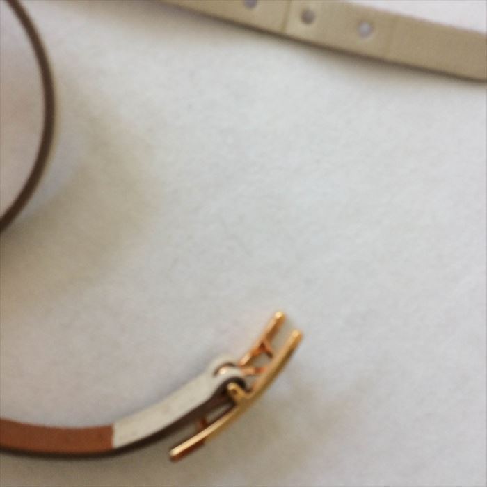 エルメス Hermes ブレスレット アピ クリーム レザ アイボリー