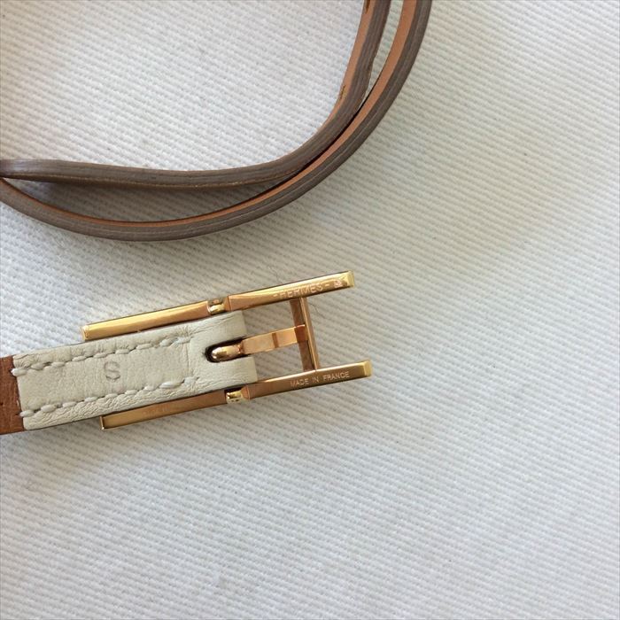 エルメス Hermes ブレスレット アピ クリーム レザ アイボリー