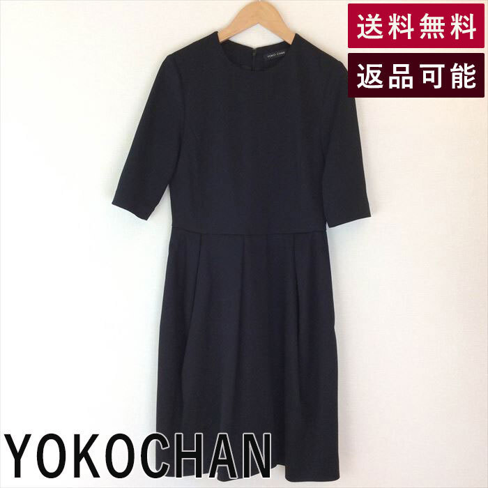 ヨーコチャン YOKO CHAN ワンピース 黒 無地 ブラック サイズ40 E1025I001-E1108 中古 古着