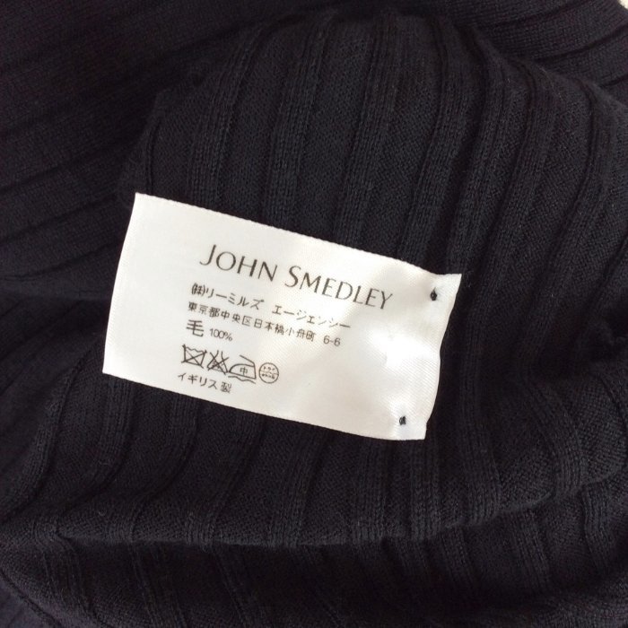 ジョンスメドレー JOHN SMEDLEY ポンチョ リブニット ストール ゆったり イギリス製 送料無料 返品可能 F822A025-F0929 中古 古着_画像9