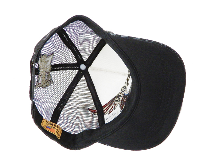 バンソン キャップ VANSON ストレートメッシュキャップ 帽子 イーグル NVCP-2002 新品 ナチュラル×ブラック_画像6