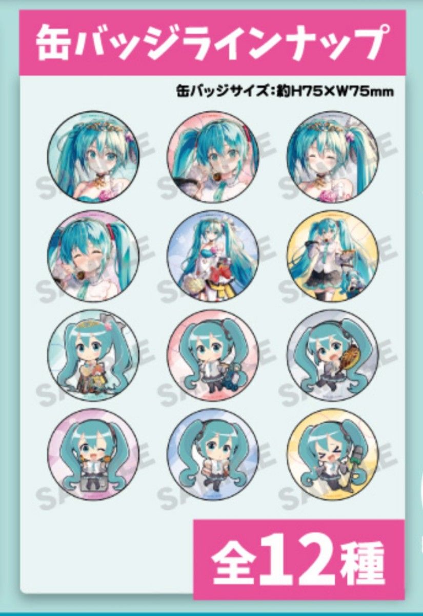初音ミク ラッキー缶バッジBOX 缶バッジ12種セット 未使用品 初音ミク ラッキー缶バッジBOX 缶バッジ12種セット 未使用品