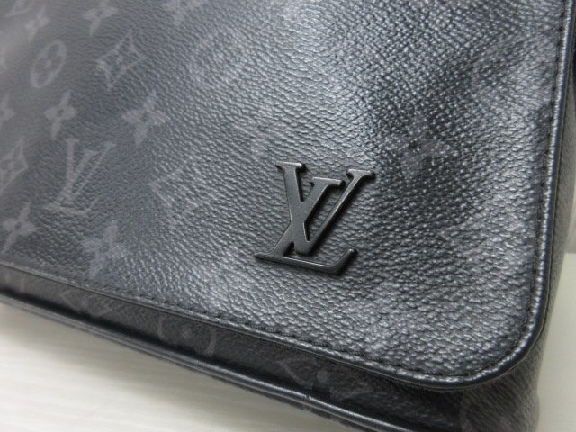 極美品 LOUIS VUITTON ルイヴィトン モグラムエクリプス ディストリクトPM メッセンジャーバッグ ショルダー バッグ M44000 黒メンズ 58796の画像10