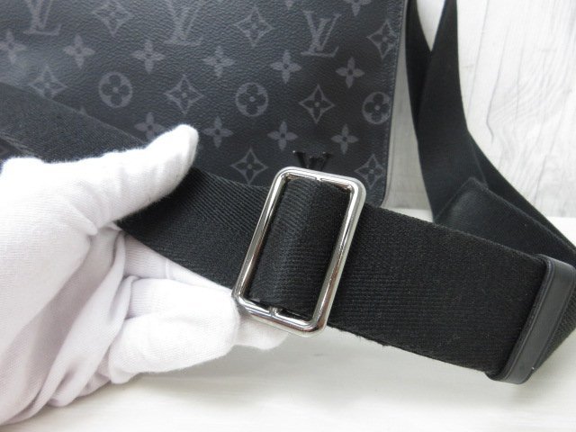 極美品 LOUIS VUITTON ルイヴィトン モグラムエクリプス ディストリクトPM メッセンジャーバッグ ショルダー バッグ M44000 黒メンズ 58796の画像7