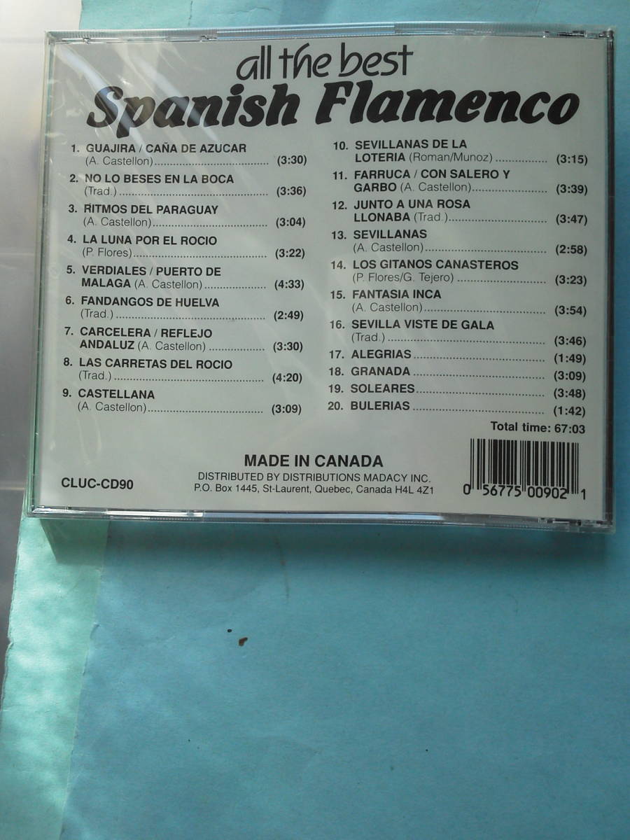 【送料112円】【新品未開封】 CD 4224 Various All The Best Spanish Flamenco / 20Great Favorites_画像2