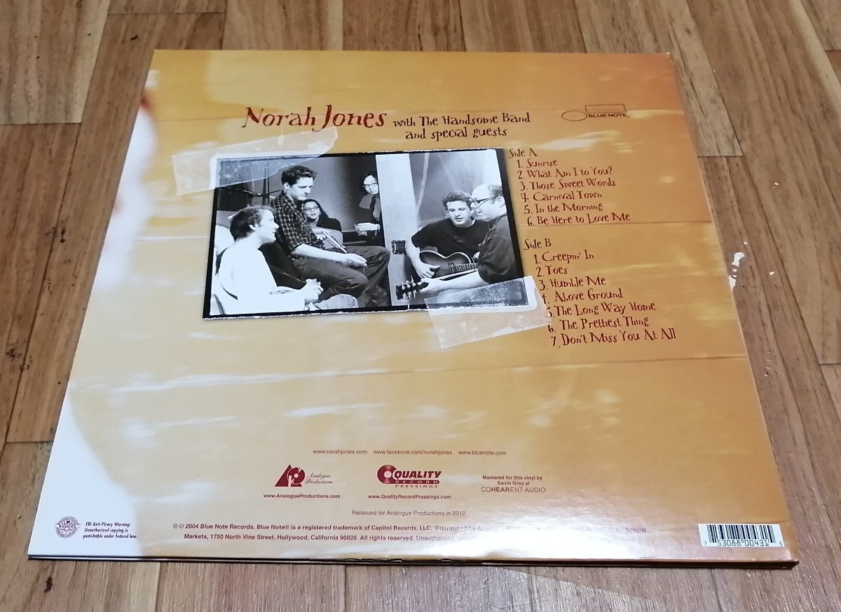 ノラ・ジョーンズ　Norah Jones / Feels Like Home　180g重量盤 見開きジャケット ANALOGUE PRODUCTIONS アナログ・プロダクション 激レア_画像3