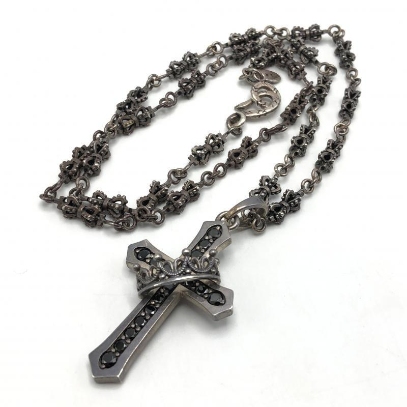 中古】JUSTIN DAVIS ジャスティンデイビス CROSS WITH CROWN/STONE