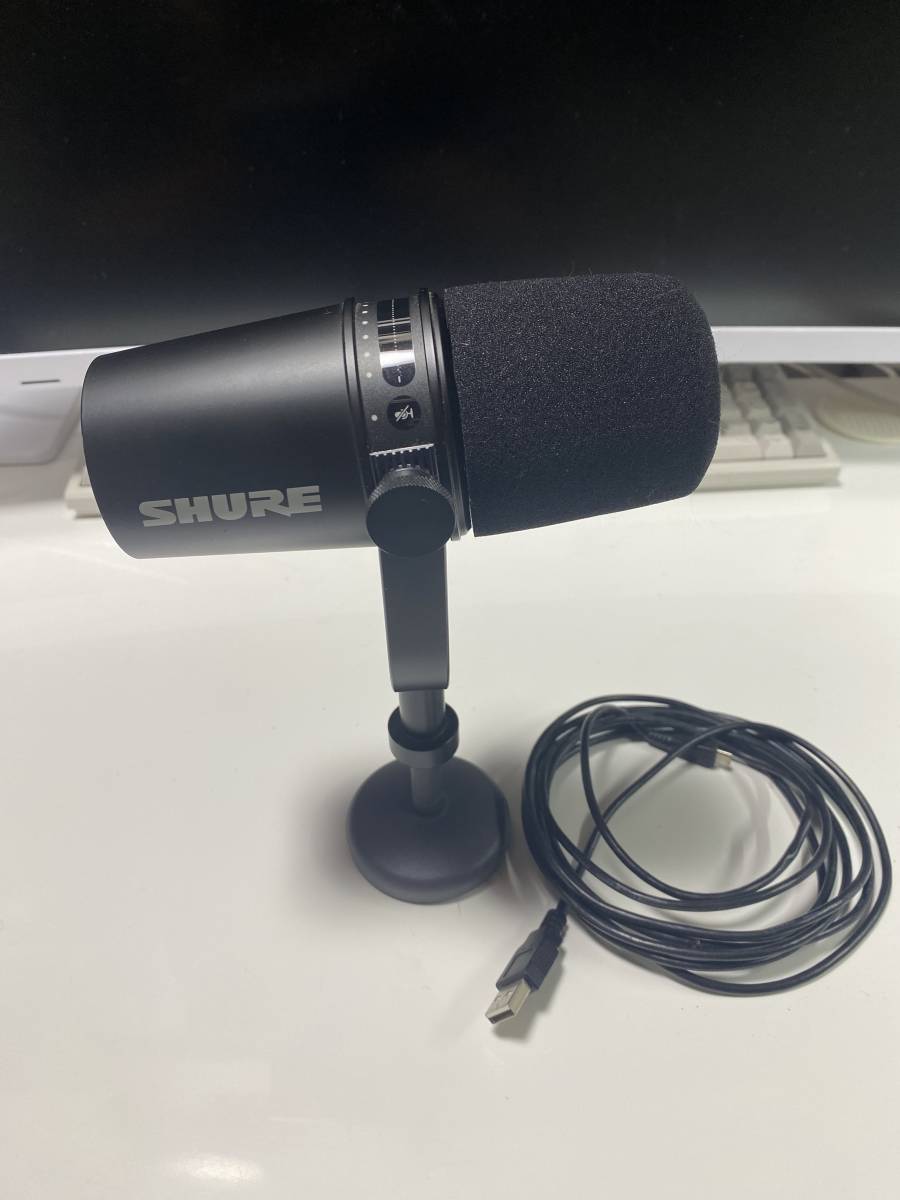 カーキ×インディゴ SHURE mv7 新古品 - マイク