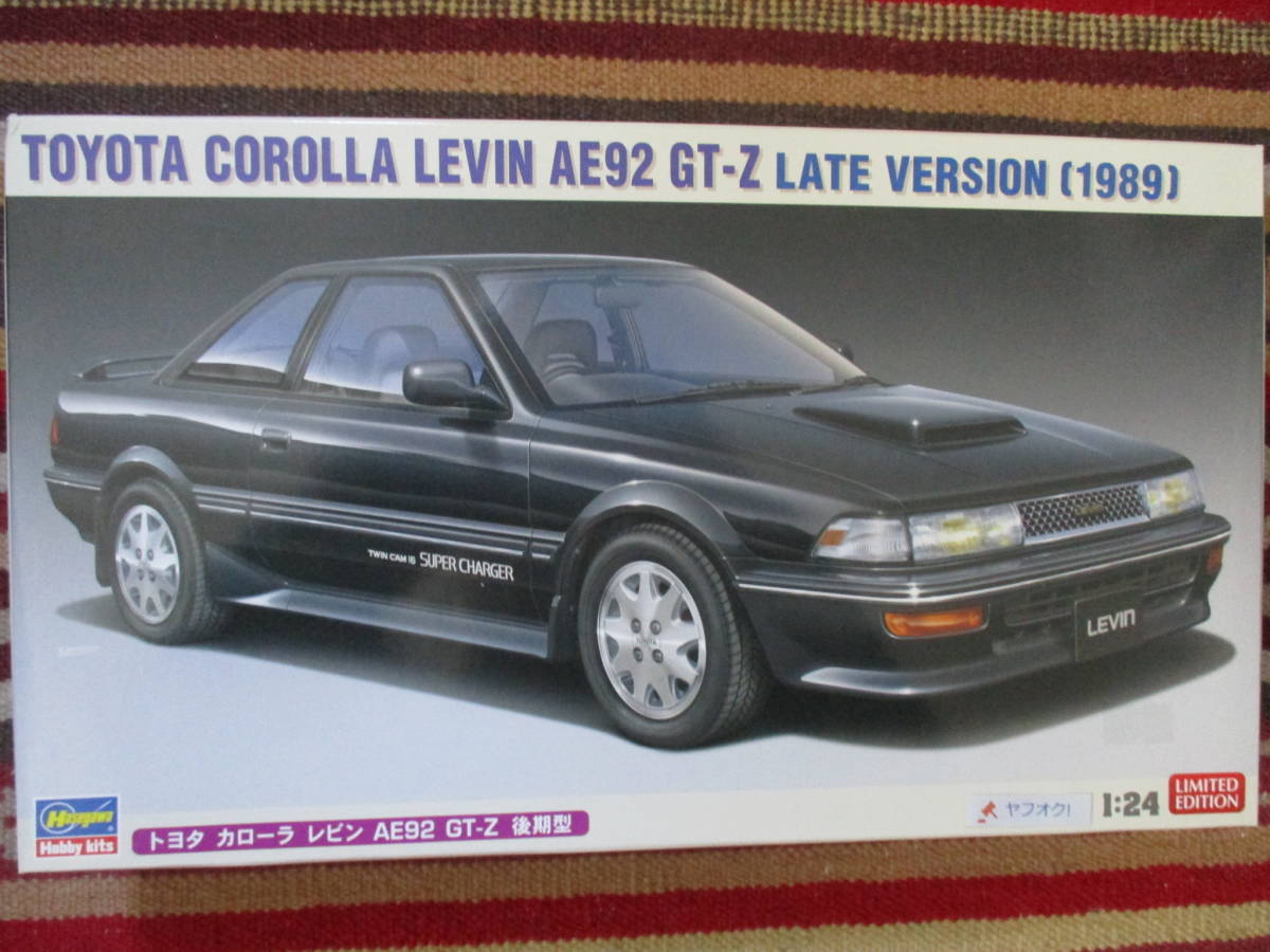 ハセガワ 1/24 トヨタ カローラ レビン AE92 GT-Z 後期型 LATE VERSION CAROLLA LEVIN 1989 TOYOTA