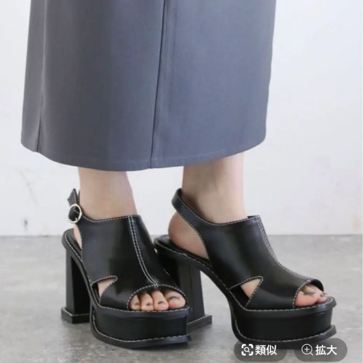 HARE ハレ 2023SS カットアウトチャンキーサンダル Mサイズ 厚底 夏サンダル
