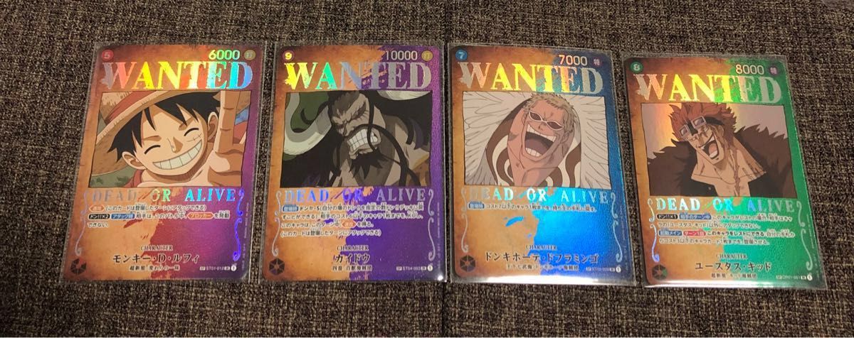 ワンピースカード 強大な敵 手配書ルフィ カイドウ キッド ドフラミンゴ
