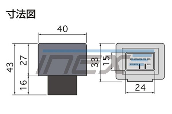 S19# レクサスGS [H17.8-] ハイフラ防止 ICウインカーリレー アンサーバック対応 8ピンタイプ 8pin IC02_画像2