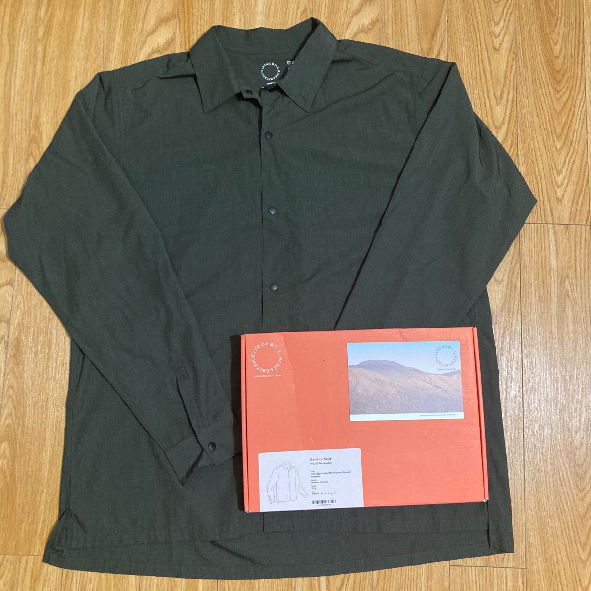 山と道 bamboo shirt バンブーシャツ ダークオリーブ L｜Yahoo!フリマ