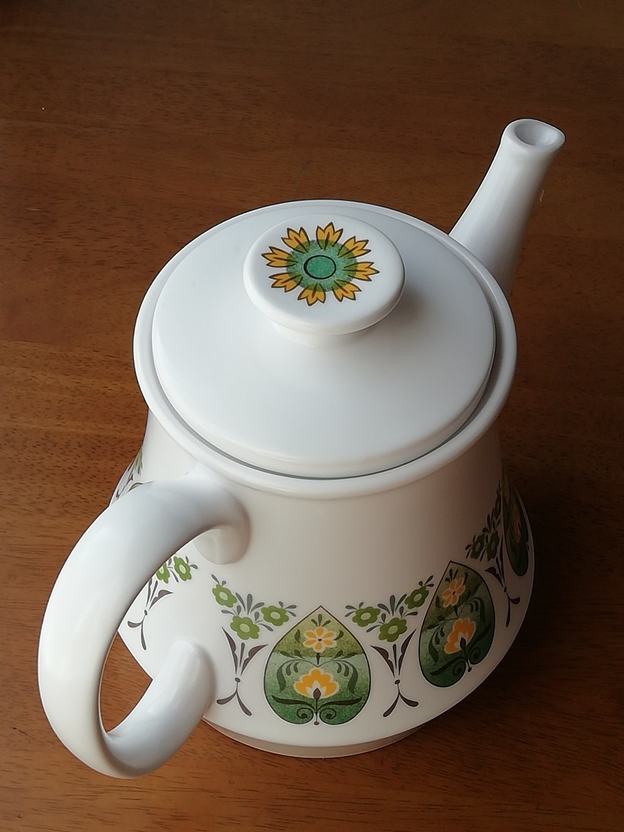 直火可 昭和レトロ ノリタケ プログレッションティーポット Noritake 耐熱強化磁器 キャンプ アウトドア antique PROGRESSION pot 送料無料