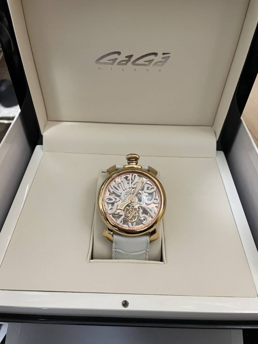 ガガミラノ　マヌアーレ48mm スケルトン　5311.01 中古　ゴールド_画像1