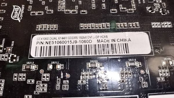 F4 emtek GTX1060 6GB MSIP-REI-EMT-PT-GTX1060 DVI HDMI PCI-Express グラフィックボード_画像3