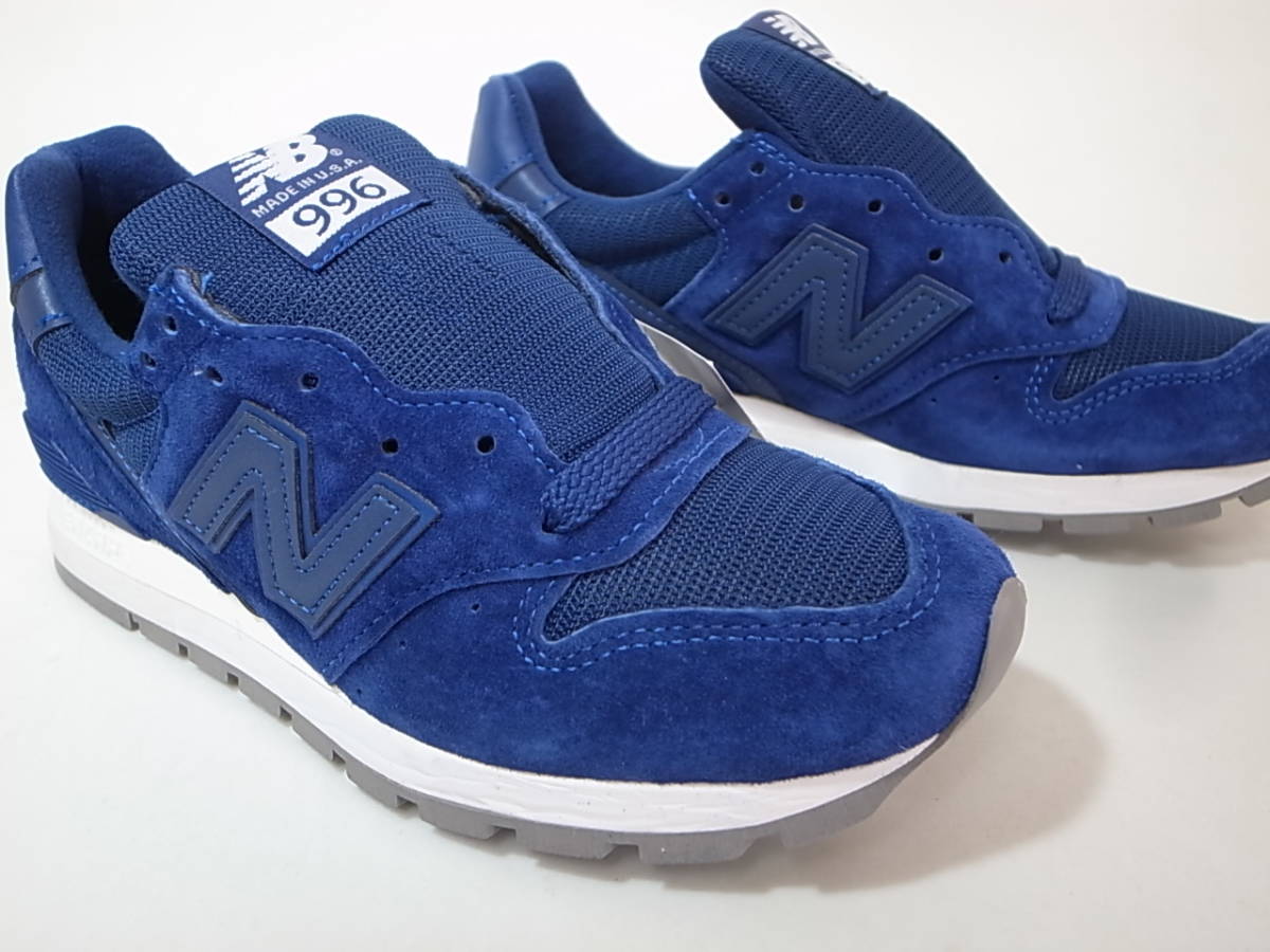 【送料無料 即決】NEW BALANCE USA製 M996LRE 22.5cm US4.5 新品 ネイビー ブルーxホワイト SUEDE ピッグスキンスウェードxメッシュ 米国製_画像4