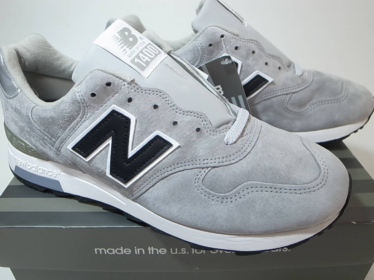 【送料無料 即決】J.CREW x NEW BALANCE 2020年USA製M1400G 28cm  US10新品ジェイクルー別注コラボ限定GRAYグレーxブラックGREY灰スウェード