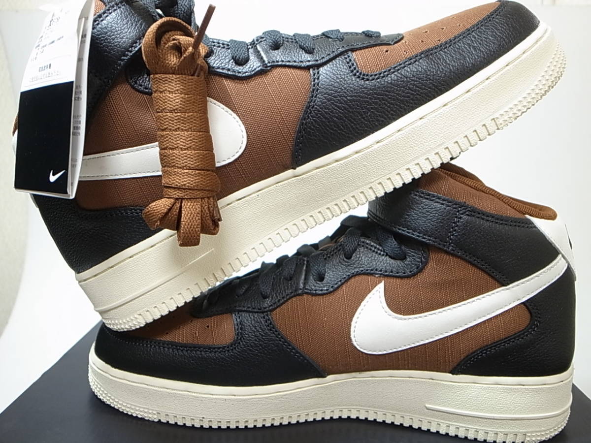 【送料無料 即決】NIKE AIR FORCE 1 MID ’07 LX CERTIFIED FRESH OFF-NOIR/SAIL-PECAN 28cm US10 新品 黒タグ付 エアフォース1 DQ8766-001