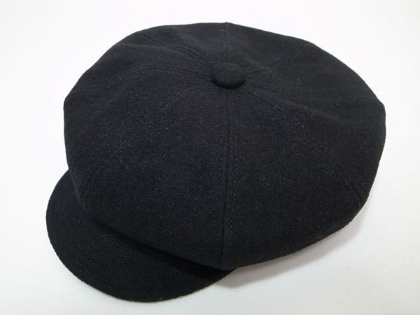 【送料無料 即決】New York HatニューヨークハットNewYorkHat USA製 Wool Spitfire ウール素材 キャスケット黒 ブラック L 新品 アメリカ製_画像1