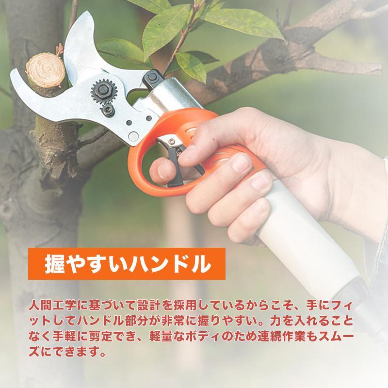 【充電式45㎜剪定ばさみ 】 背負式 剪定バサミ 36V大容量バッテリー 電動剪定ばさみ 収納ケース付き 枝切り 切断直径45mm プロ用 充電式_画像2