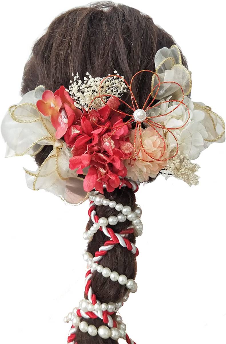 特価】 振袖 水引 ゴールド 成人式 ヘアアクセサリー 造花飾り 髪飾り